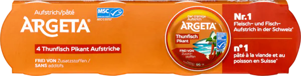 Argeta Crema da spalmare Tonno piccante 4x95g