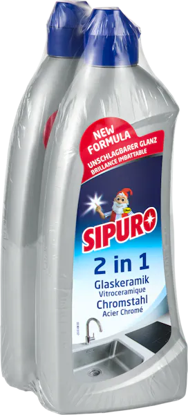 Sipuro Crema vetroceramica e acciaio inox 2x500ml
