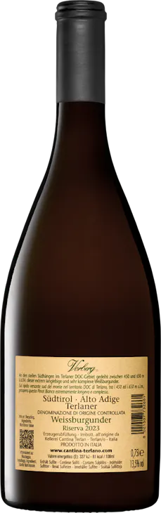 Terlan Pinot Bianco Vorberg Alto Adige Riserva DOC