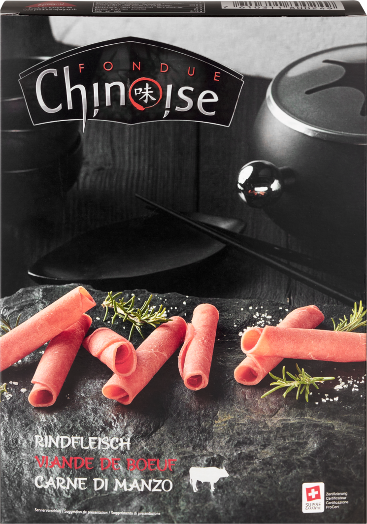 Fondue Chinoise Rindfleisch