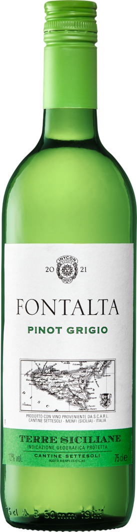 Fontalta Pinot Grigio Terre Siciliane 6 | à 75 cl - Denner Weinshop Flaschen IGP