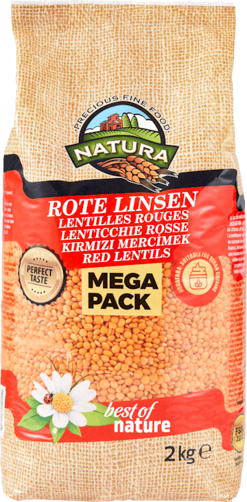 Natura rote Linsen