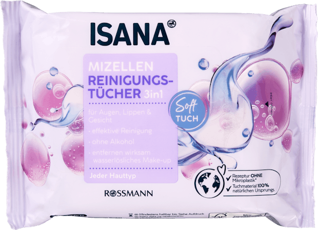 Salviettine detergenti acqua micellare ISANA 