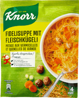 Minestra con capellini e polpettine Knorr