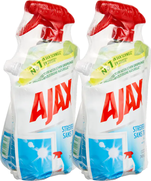 Ajax Detergente per vetri, flacone e ricarica 2x500ml