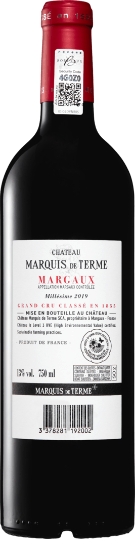 Château Marquis de Terme AOC Flaschen Cru cl 6 Weinshop - 75 Margaux 4e à Denner | Grand Classe