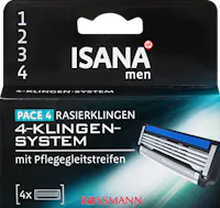 ISANA Men Pace 4 Rasierklingen 4-Klingen-System
