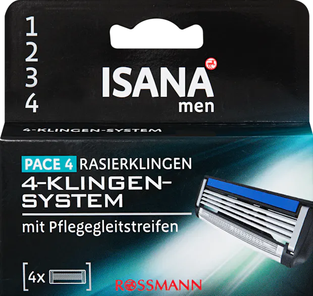 ISANA Men Pace 4 Rasierklingen 4-Klingen-System