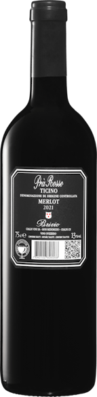 Brivio Prà Rosso Merlot del Ticino DOC (Face arrière)
