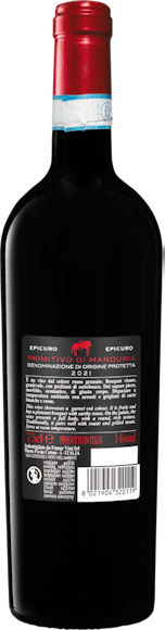 Epicuro Primitivo di Manduria DOP (Face arrière)
