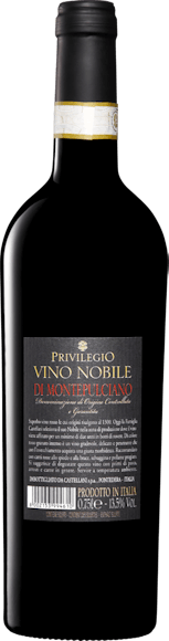 Privilegio Vino Nobile di Montepulciano DOCG (Face arrière)