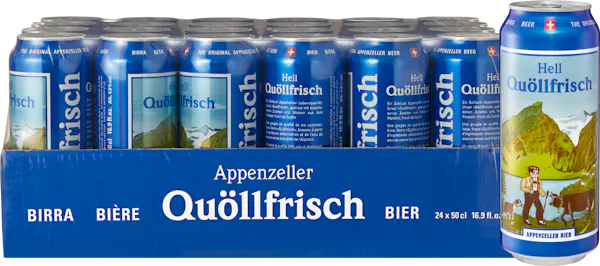 Appenzeller Birra chiara Quöllfrisch 24x500ml