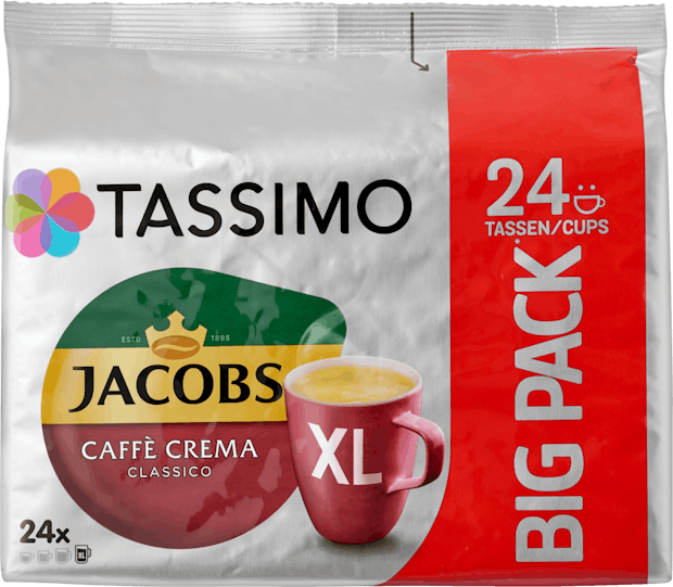 Capsules de café Tassimo Caffè Crema Classico XL Jacobs