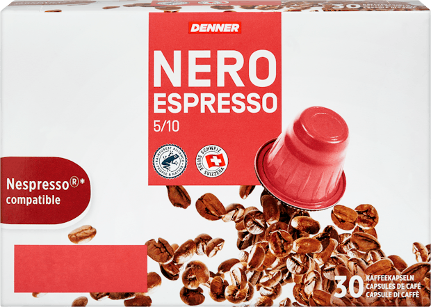 Capsule di caffè Nero Espresso Denner