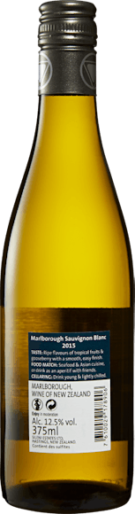 Tahuna Sauvignon Blanc (Rückseite)