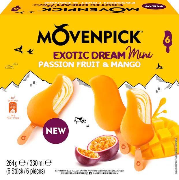 Glace Exotic Dream Passion Fruit & Mango mini Mövenpick