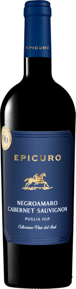 Epicuro Blu Negroamaro/ Cabernet Sauvignon Puglia IGP De face