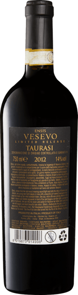 Ensis Vesevo Taurasi DOCG Limited Release (Rückseite)