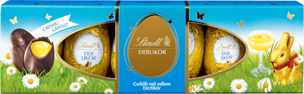 Œufs avec liqueur aux œufs Lindt 