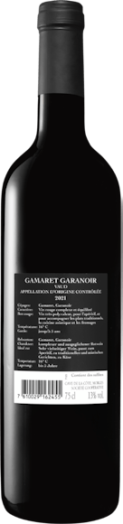 Gamaret/Garanoir Assemblage AOC Vaud  (Rückseite)