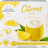 Sorbetto al limone nella sua scorza naturale Maison Prolainat