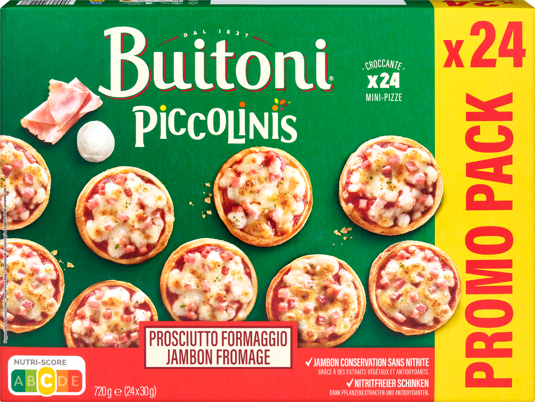 Buitoni Piccolinis Minipizzas Schinken und Käse