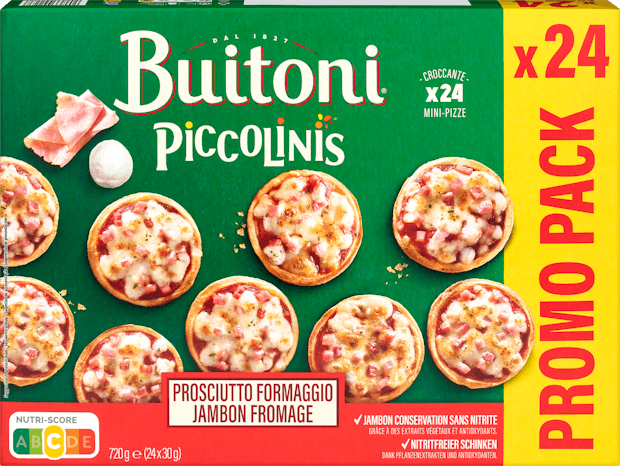 Mini-pizzas Piccolinis Jambon et Fromage Buitoni