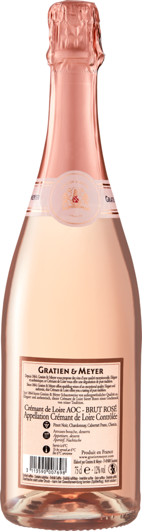 Gratien & Meyer Crémant de Loire AOC brut rosé - 6 Flaschen à 75 cl |  Denner Weinshop