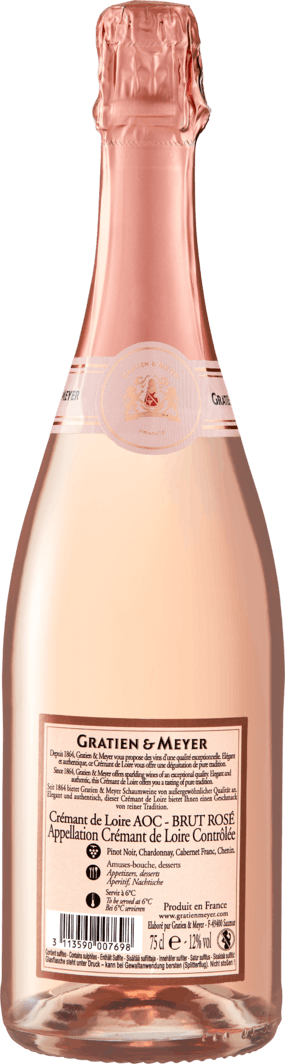 Gratien & Meyer Crémant de Loire AOC brut rosé - 6 Flaschen à 75 cl |  Denner Weinshop