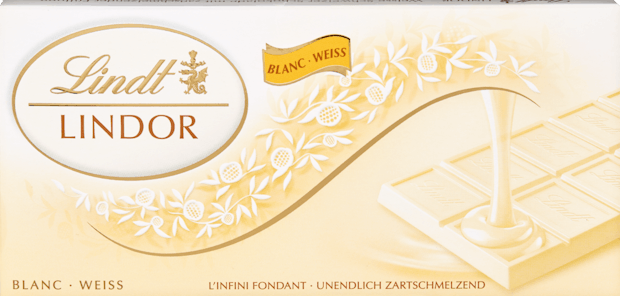 Tablette de chocolat Lindor Lindt 