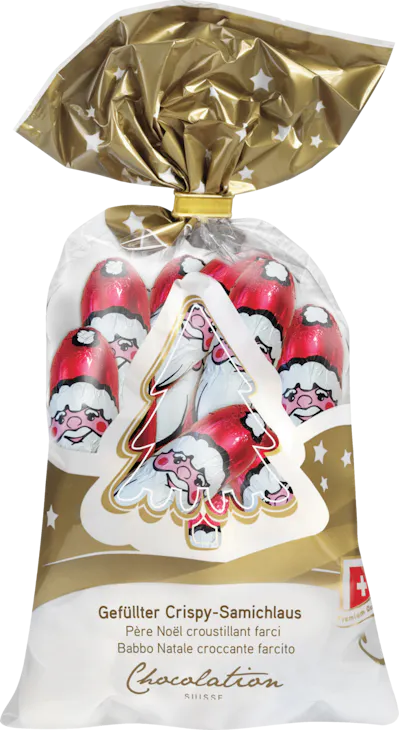Père Noël croustillant Chocolation Suisse
