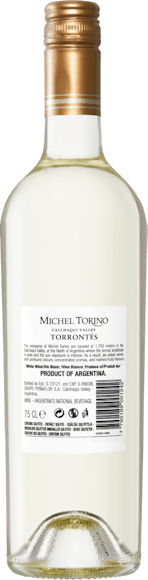 Michel Torino Colección Torrontés  (Rückseite)