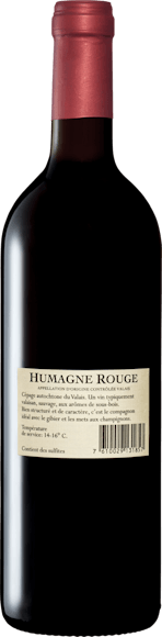 Carmelin Humagne Rouge du Valais AOC (Face arrière)