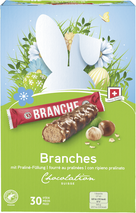 Branches con ripieno pralinato Chocolation Suisse