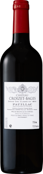 Château Croizet-Bages, Pauillac AOC, 5e Cru Classé (Face arrière)
