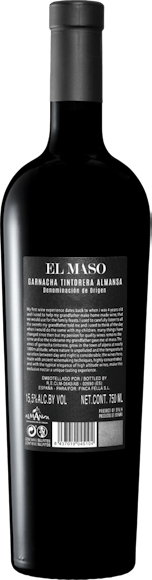 El Maso Garnacha Tintorera Almansa D.O. (Rückseite)