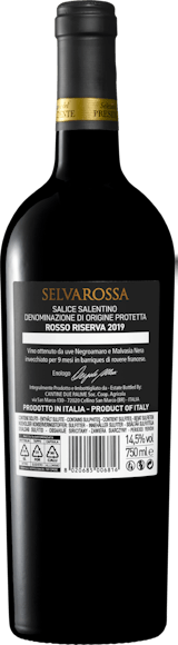 Selvarossa Salice Salentino DOP Riserva (Retro)