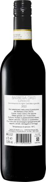 Barbera d'Asti Superiore DOCG (Rückseite)