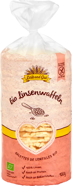 Leib und Gut Gaufres au lentilles salées bio 