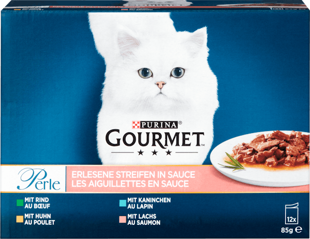 Nourriture pour chats Les aiguillettes en sauce Gourmet Perle Purina
