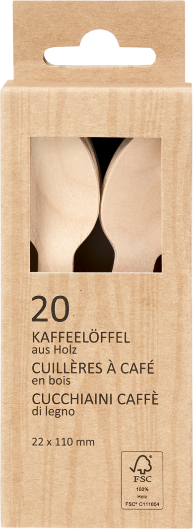 Dokeno 2 Cucchiai Da Caffè In Legno Di Faggio – Cucchiaini Misurini Da 20ml / 8g, Perfetti Per Caffè, Tè, Miele, Gelato E Spezie, Naturali Ed Ecologici