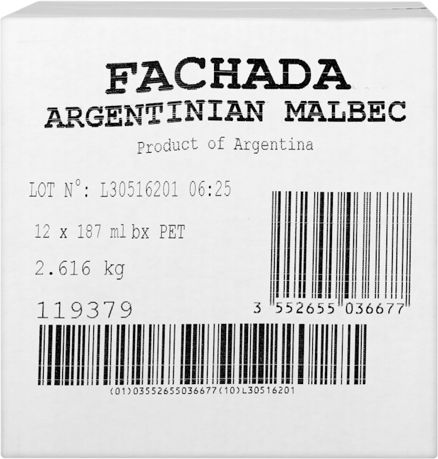 Fachada Malbec PET