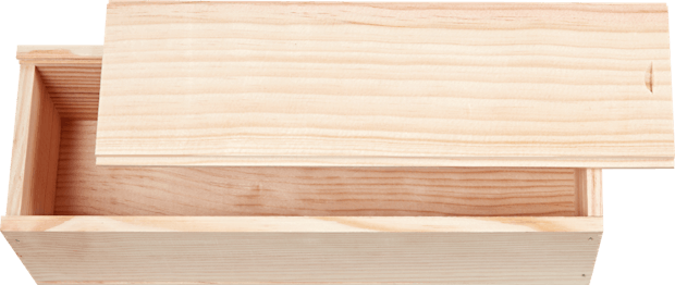 Holzkiste 1er mit Schiebedeckel 1
