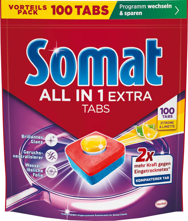 Pastiglie lavastoviglie All in 1 Extra Limone Somat