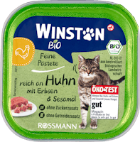 Nourriture pour cats Poulet aux petits pois et à l’huile de sésame bio Winston