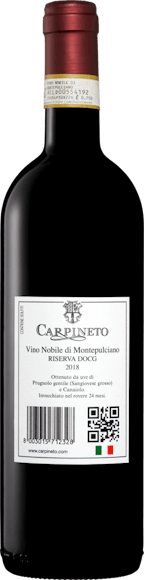 Carpineto Vino Nobile di Montepulciano DOCG Riserva (Rückseite)