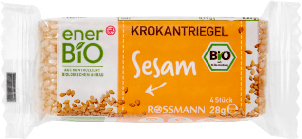 enerBiO Krokantriegel Sesam 