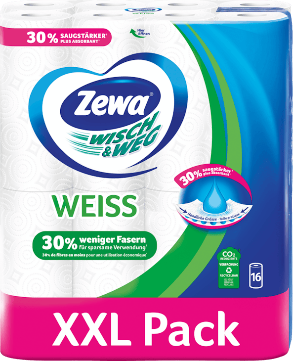 Zewa Wisch & Weg Haushaltspapier Weiss