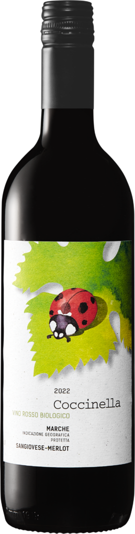 Bio Coccinella Sangiovese Merlot Marche IGP 6 Bouteille de 75 cl