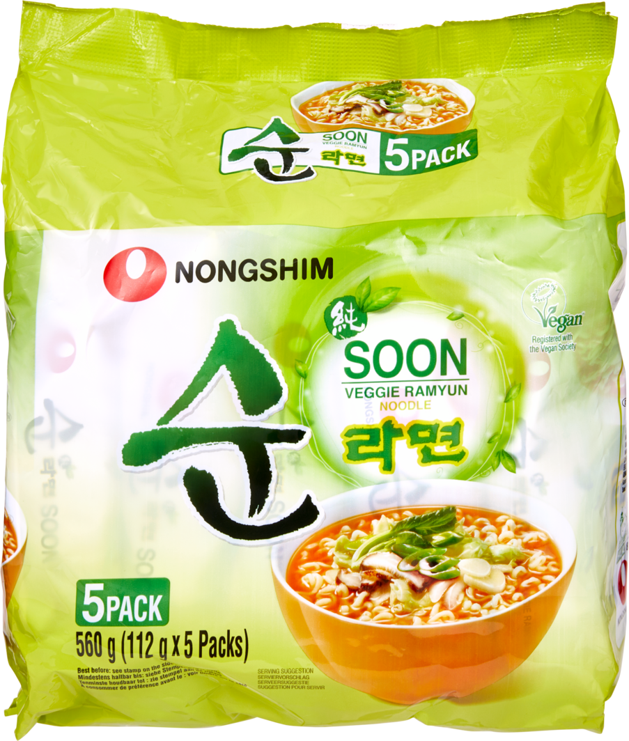 Nongshim Instant Noodle Soup Soon Veggie Ramyun